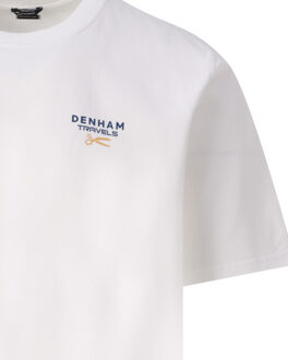 Denham Asia tour t-shirt ss - maat XXL Wit
