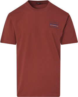 Denham Creston t-shirt met korte mouwen Bruin - XXL