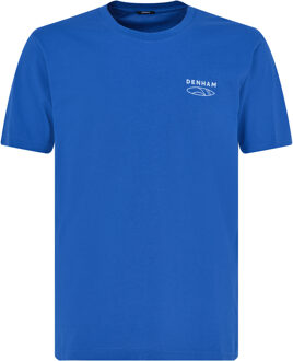Denham Line reg t-shirt met korte mouwen Blauw - XXL