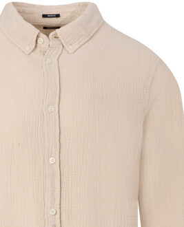 Denham Rich reg casual overhemd met lange mouwen Beige - XXL