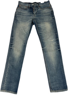 Denham Slim Fit Mid Blue Jeans met knoopsluiting Denham , Blue , Heren - W33 L32,W30 L32,W34 L34,W32 L32