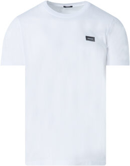 Denham Slim t-shirt met korte mouwen Wit - XXXL