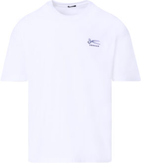 Denham Snip box t-shirt met korte mouwen Wit - L