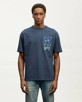 Denham T-shirt korte mouw 01-24-04-52-080 Blauw - L