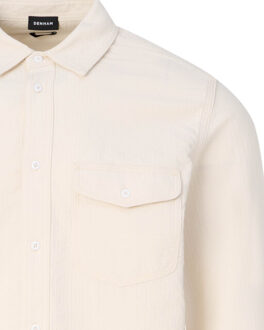 Denham Worker casual overhemd met lange mouwen Wit