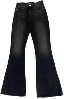 Denham Zwarte jeans met hoge taille en flare pasvorm Denham , Black , Dames - W28 L30,W25 L30,W27 L32,W29 L32,W27 L30,W26 L30,W28 L32