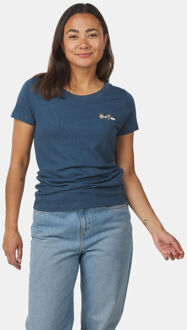 Denim Basic T-Shirt Dames Blauw - XL