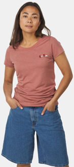 Denim Basic T-Shirt Dames Roze