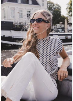 Denim cargo stretch voor meisjes in de kleur Wit - 128