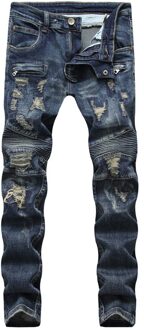 Denim Gat Skinny Jeans Geript Voor Mannen Maat 28-38 Herfst Hip Hop Punk Streetwear 31 W duim USA SIZE