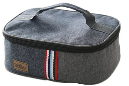 Denim Grote Ijs Koeltassen Geïsoleerde Pack Drinken Voedsel Thermische Leisure Handtas Vrouwen Kid 'S Picknick Pouch Lunchbox accessoires C Lunch zak