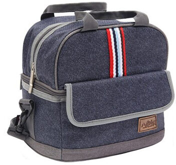 Denim Grote Ijs Koeltassen Geïsoleerde Pack Drinken Voedsel Thermische Leisure Handtas Vrouwen Kid 'S Picknick Pouch Lunchbox accessoires D Lunch zak