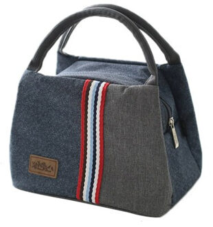 Denim Grote Ijs Koeltassen Geïsoleerde Pack Drinken Voedsel Thermische Leisure Handtas Vrouwen Kid 'S Picknick Pouch Lunchbox accessoires H Lunch zak
