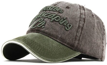 Denim Heren Cap Hiphop Snapback Hoeden Outdoor Katoen Tropenhelm Geborduurde Unisex Brief Baseball Caps Verstelbare Mütze Bruin