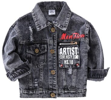 Denim Jassen Jongens Kleding Motorfiets Jas Denim Lange Mouw Kleding Jeans Jassen Kids Windbreaker Brief Jassen 4T
