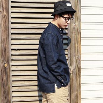 Denim Jeans Shirt Mannen Denim Shirts Slim Winter Casual Mens Casual Slim Fit Overhemden Katoen Lange Mouw Blouse Mannen II50CS donker blauw / Xl