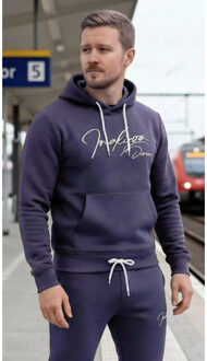 Denim joggingpak heren - Blauw - S