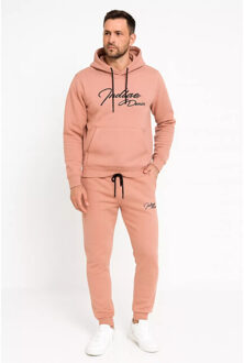 Denim joggingpak heren dames - - maat XXL Roze