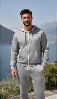 Denim joggingpak heren - Grijs - L