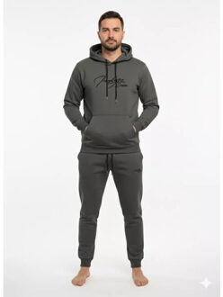 Denim joggingpak heren - Houtskool - M