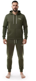 Denim joggingpak heren kaki - maat XL Groen