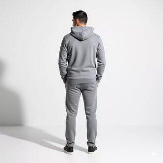 Denim joggingpak heren licht Grijs - S