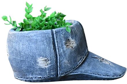 Denim Kleding Bloempotten Decoratie Hars Bloempot Tuin Creatieve Bloempot Ornament Hoed Bloemstuk Container Craft