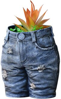 Denim Kleding Bloempotten Decoratie Hars Bloempot Tuin Creatieve Bloempot Ornament Hoed Bloemstuk Container Craft