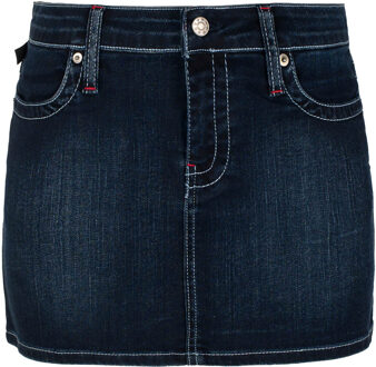 Denim micro minirok Blauw - S