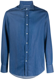 Denim Shirts Brunello Cucinelli , Blue , Heren - M,S