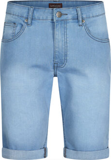 Denim short light wash Blauw