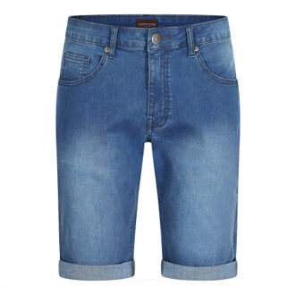 Denim short mid wash Blauw
