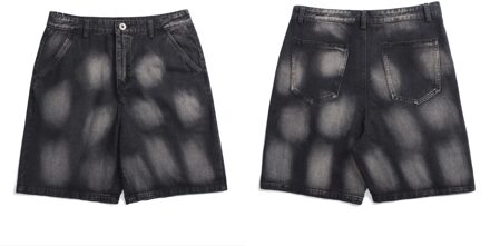 Denim Shorts Mannelijke Kleding Zomer Mannen Retro Graffiti Korte Mannelijke Jean Hip Hop Streetwear Mannen Shorts baggy Jeans