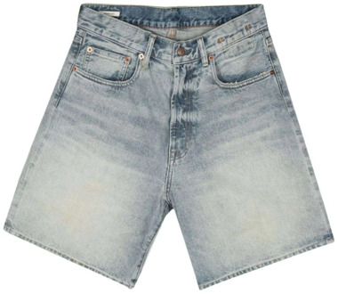 Denim Shorts met Logo Patch R13 , Blue , Dames - W28,W27