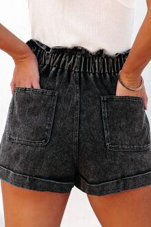 Denim Shorts Met Zakken - maat Donkergrijs