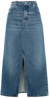 Denim Skirts Frame , Blue , Dames - W30,W27,W26,W25,W24