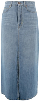 Denim Skirts Max Mara Weekend , Blue , Dames - 2Xs,3Xs