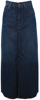 Denim Skirts Max Mara Weekend , Blue , Dames - L,S,Xs