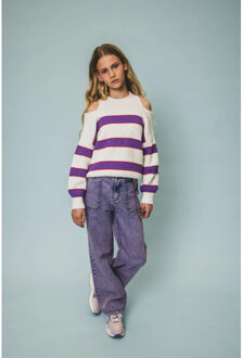 Denim washed look  voor meisjes in de kleur Paars - 146