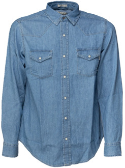 Denim Western Overhemd Slim Fit Roy Roger's , Blue , Heren - Xl,L,M,S