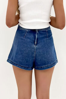 Denim Wikkelshorts Blauw
