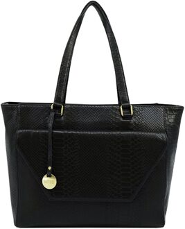 Denise 15.6 inch shopper/workbag jungle black Zwart - 7827