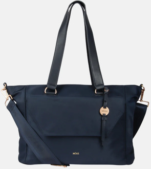 Denise laptoptas/shopper 15.6 inch navy blue Donkerblauw