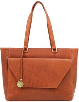Denise Workbag 15.6" plain cognac - H 46 x B 30 x D 14 cm