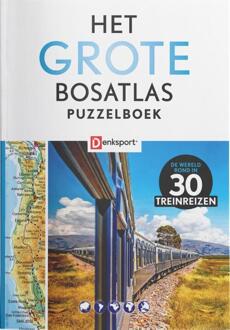 Denksport - Het Grote Bosatlas Puzzelboek - Treinreizen - Peter Vroege