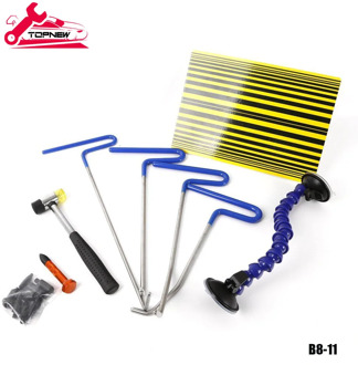 Dent Removal Rods Set Paintless Dent Repair Tools for Car Dent Remover Puller Hail Damage Repair Kit (B8-B11)