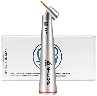 Dental 45 degree head surgical handpiece 1:4.2 red ring increasing low speed air turbine Led contra angle handpiece