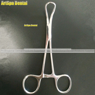 Dental Backhaus tissue forceps 13cm pliers clamp Surgery Piercing Dental stainless steel