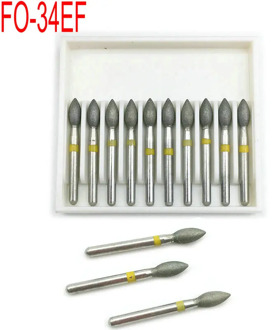 Dental Diamond Burs Drill Dentistry Burs High Speed Handpiece Handle Diameter 1.6mm Dental Material FO-34EF