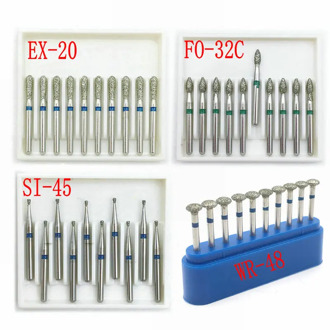 Dental Diamond Burs Drill FG Dia-burs 1.6mm Shank for High Speed Handpiece Burs Dentist Drills 10pcs/box